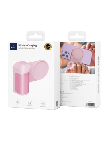 Selfie con Cargador Inalámbrico Rosa