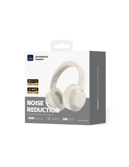 Soundbasha Headset Cascos AIR MAX TD-15 Beige