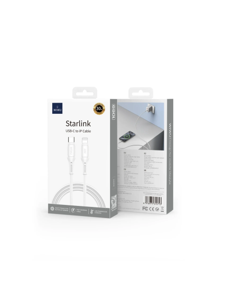 Cable USB-C a Lightning 30 W Starlink (1 m)