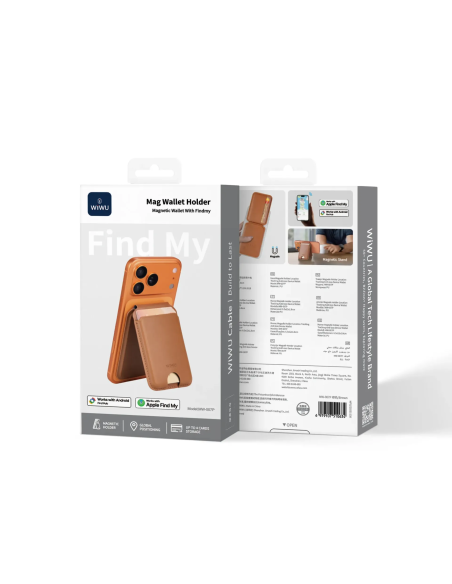 Mag Funda Cartera con Findmy Marrón