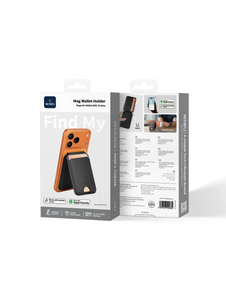 Mag Funda Cartera con Findmy Negro