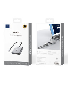 HUB USB-C 3 en 1 con PD 100W,  USB-A y HDMI Travel