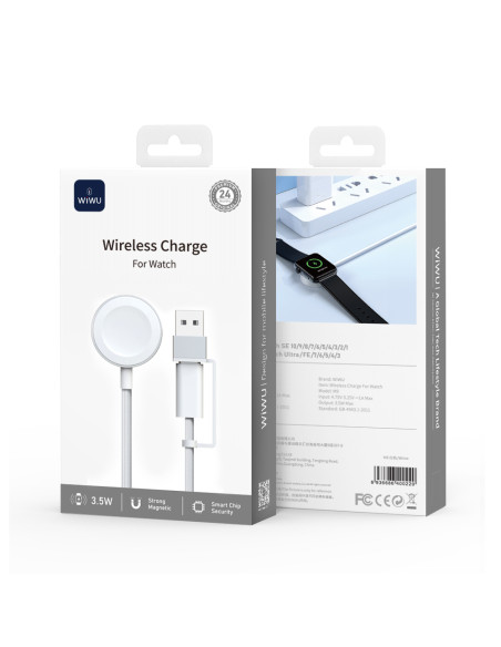 Apple Watch 2-in-1 Magnetic Charging Cable USB-A and USB-C