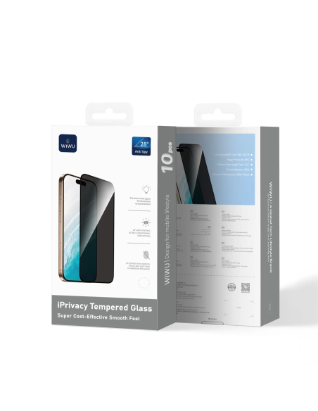 (Pack of 10) Privacy Tempered Glass Screen Protector for iPhone 12