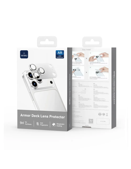iPhone 17 Pro Armor Deck Protector Lente Plata