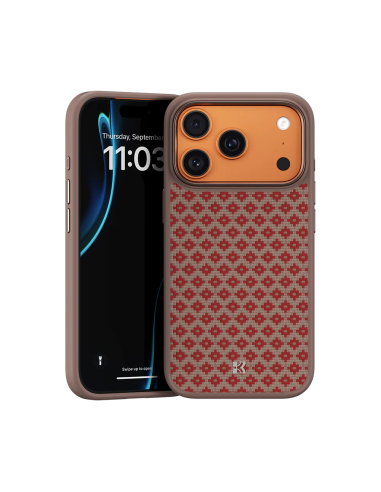 Benks ArmorPro ArmorGrid Funda Kevlar® iPhone 17 Pro Max Naranja Terra
