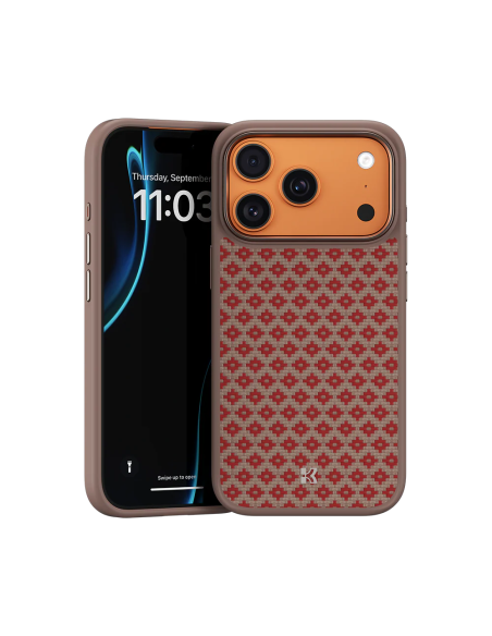 Benks ArmorPro ArmorGrid Funda Kevlar® iPhone 17 Pro Max Naranja Terra