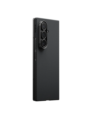 PITAKA – Funda UltraSlim Samsung Z Fold 7 Fibra Aramida Gris/Negra (Trasera)