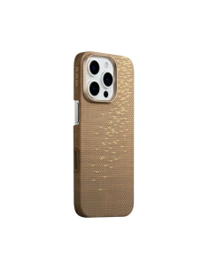 PITAKA – Funda UltraSlim iPhone 16 Pro Max Golden Glint Fibra Aramida