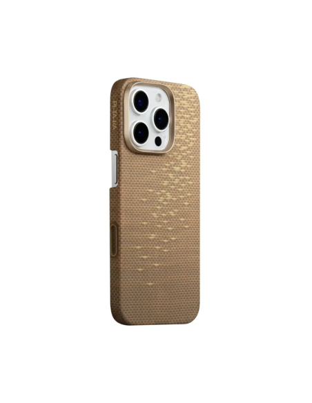 PITAKA – Funda UltraSlim iPhone 16 Pro Max Golden Glint Fibra Aramida