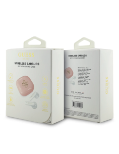 Auriculares TWS GUESS con logotipo 4G (Rosa)