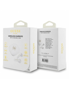 Auriculares TWS GUESS con logotipo 4G (Blanco)