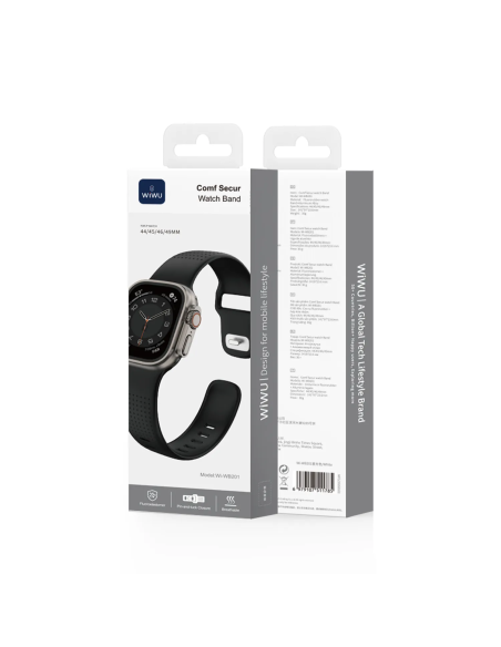 Watch Strap 44/45/46/49mm Comf Secur (Black)