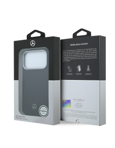 Funda Mercedes-Benz para iPhone 17 Pro con Magsafe y textura trenzada (Negro)