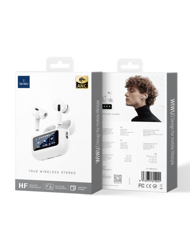 Auriculares TWS ANC T22 con pantalla digital