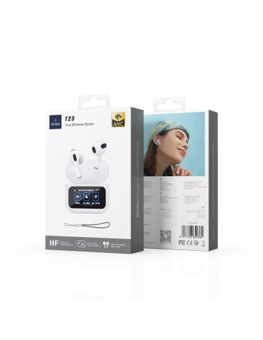 Auriculares TWS T23 con pantalla digital