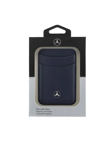 Tarjetero Mercedes-Benz con Magsafe, efecto cuero (Azul marino)