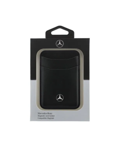 Tarjetero Mercedes-Benz con Magsafe, efecto cuero (Negro)
