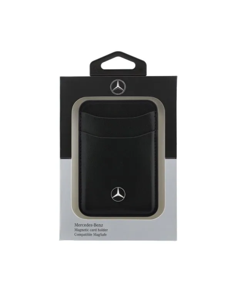 Mercedes-Benz Card Holder with MagSafe, Leather Effect (Black)