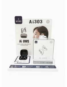 Pack Ai303 10 white headphones and 10 black + Free Display Stand