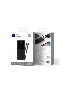Power Bank 22.5W y 10.000 mAh con cables integrados Essen (Negro)