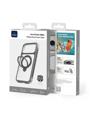 Funda iPhone 17 Pro Max Aero Shield pro Premium Gris