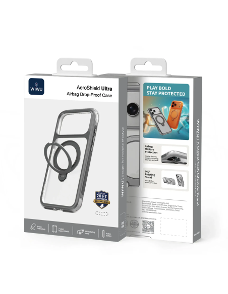 F. iPhone 17 Pro Max Aero Shield pro Premium Gris
