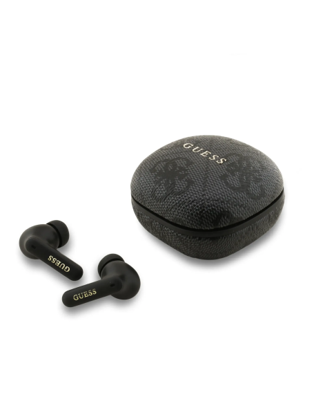 GUESS TWS ENC PU 4G Classic Metal Logo (Black)