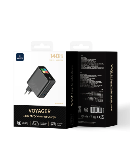 140W PD/QC con Pantalla Inteligente GaN