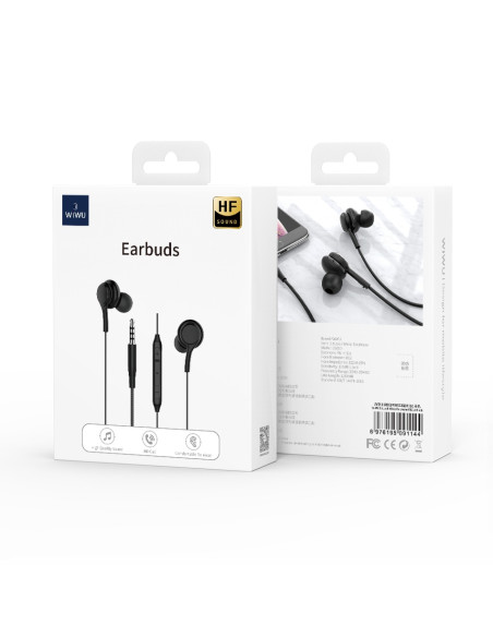 Auriculares con Cable de 3,5 mm Negro