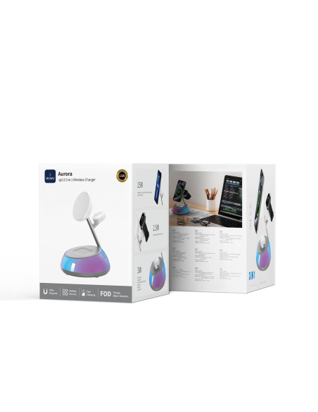 Aurora Qi2.0 3-in-1 Wireless Charger