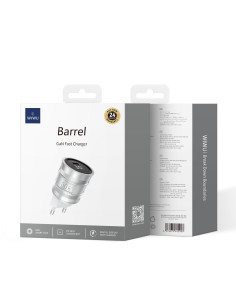 Barrel – Cargador Rápido GaN 30W PD con Pantalla Digital