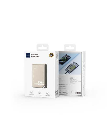 Batería Externa Ultrafina de 10000 mAh, Gris