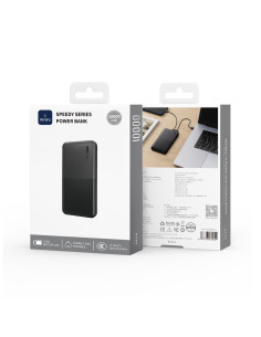 Batería Externa de 10000 mAh, 2 A, Negro