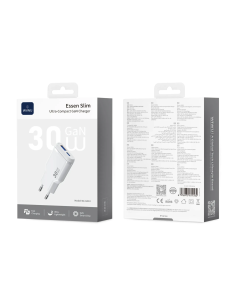 Cargador ultracompacto PD GaN de 30 W con USB-A y USB-C Essen