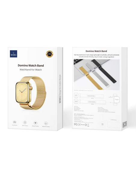 38/40/41mm Dorado Correa Metalica iWatch