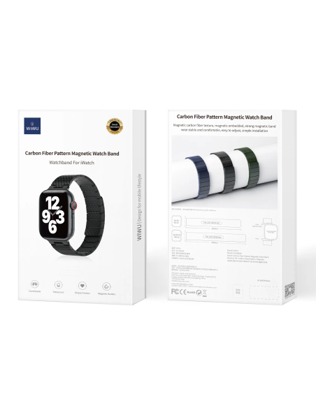 38/40/41mm Correa Negro Carbono Apple Watch