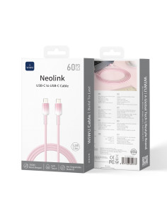 USB-C to USB-C Silicone Cable 60W Neolink Pink (1 m)