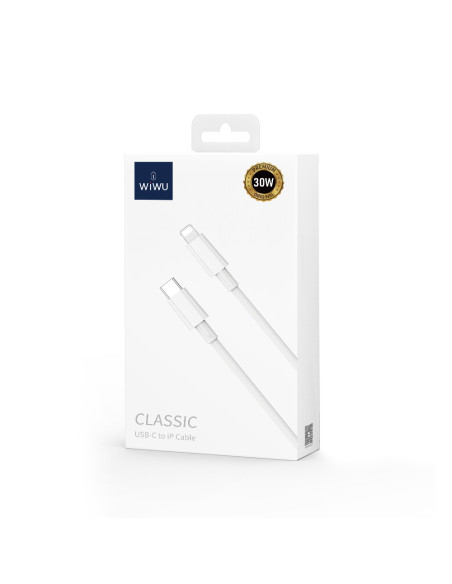 Cable USB-C a Lightning de 30 W Classic Blanco (1,2 m)