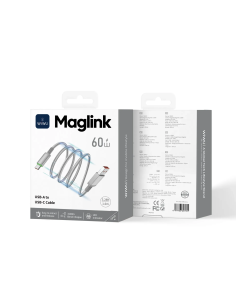 Cable USB-A a USB-C 60 W Nylon Magnético Maglink (1 m)