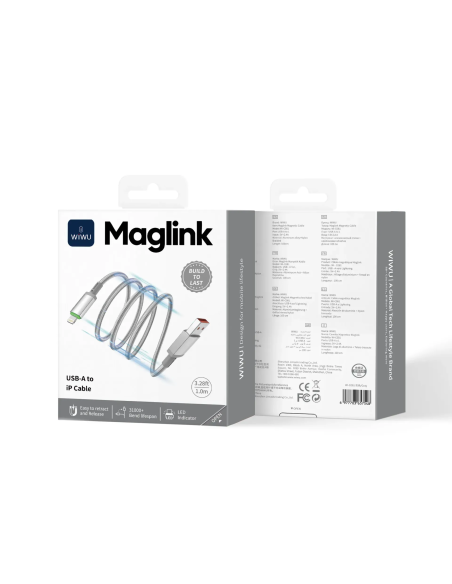 USB-A to Lightning Magnetic Nylon Cable 2.4A Maglink (1 m)
