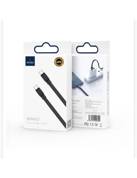 Cable USB-C a USB-C 20 W Bravo Negro (1 m) 