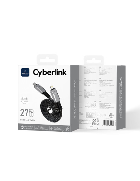 Cable USB-C a Lightning 27W Nylon Magnético Cyberlink (1 m)