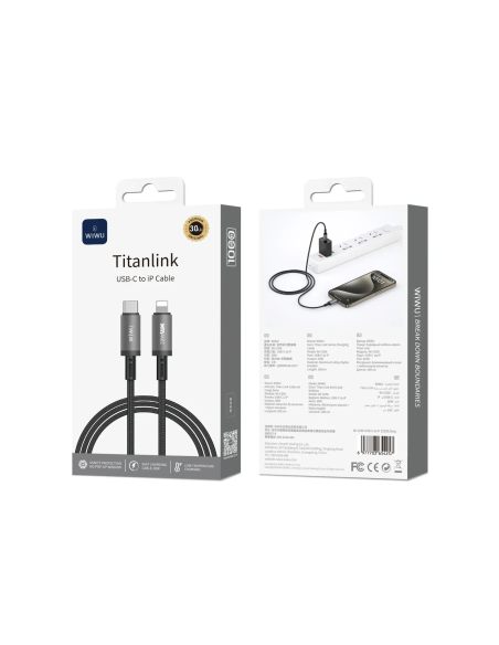 Cable USB-C a Lightning 30 W Titanlink (1 m)