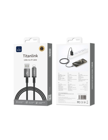 USB-A to Lightning Cable 2.4A Titanlink (1 m)