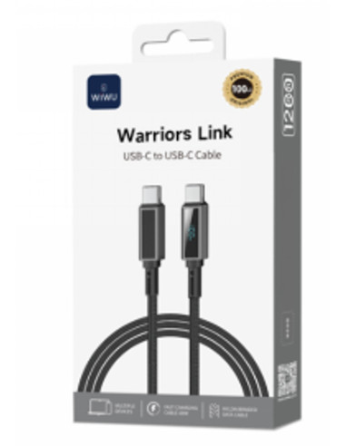 Cable USB-C a Lightning 27 W Fibra de Aramida Warriors (1 m)
