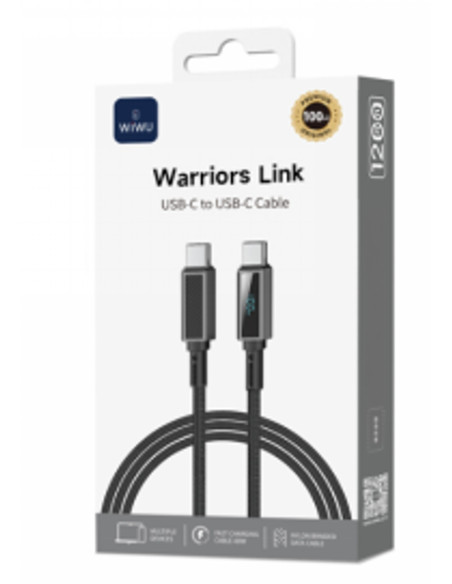 Cable USB-C a Lightning 27 W Fibra de Aramida Warriors (1 m)