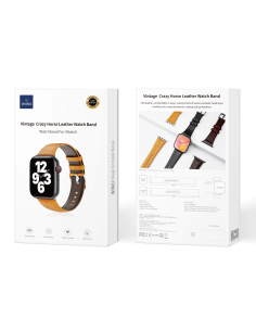 42/44/45/49mm Camel Correa de Cuero Apple Watch