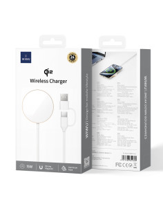 Qi 2.0 Wireless Charger with USB-A and USB-C