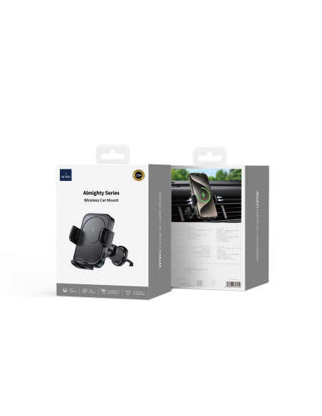 Almighty Series Wireless Car Charger Mount Black
